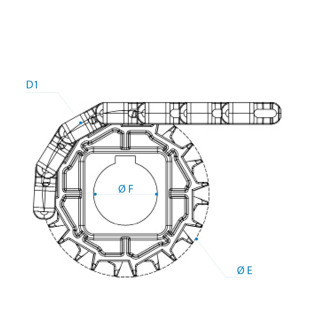 RODA E25C ACETAL NATURAL - TRAÇÃO/RETORNO